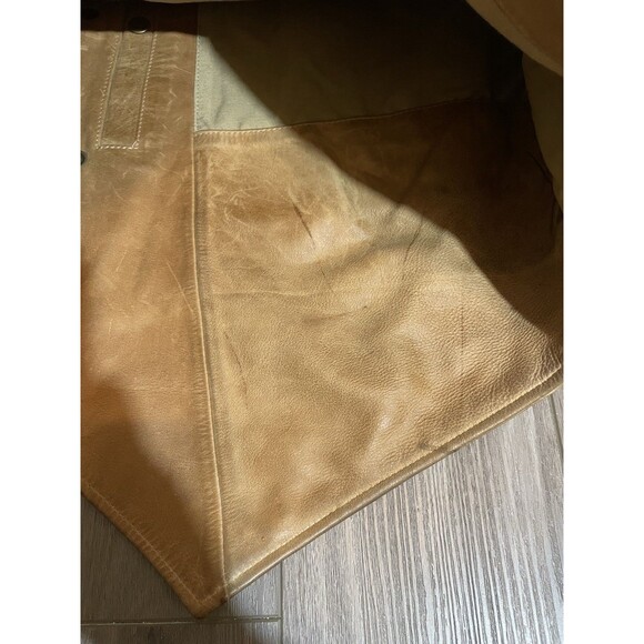 Coronado Leather Vest Mens 52 Brown/Tan Concealed Carry Holster Snap Button - Picture 8 of 13